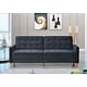 preview thumbnail 1 of 12, Jonathan Tufted Velvet Sofa Bed Sleeper Black
