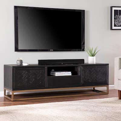Carbon Loft Delgany Contemporary Black TV/Media Stand