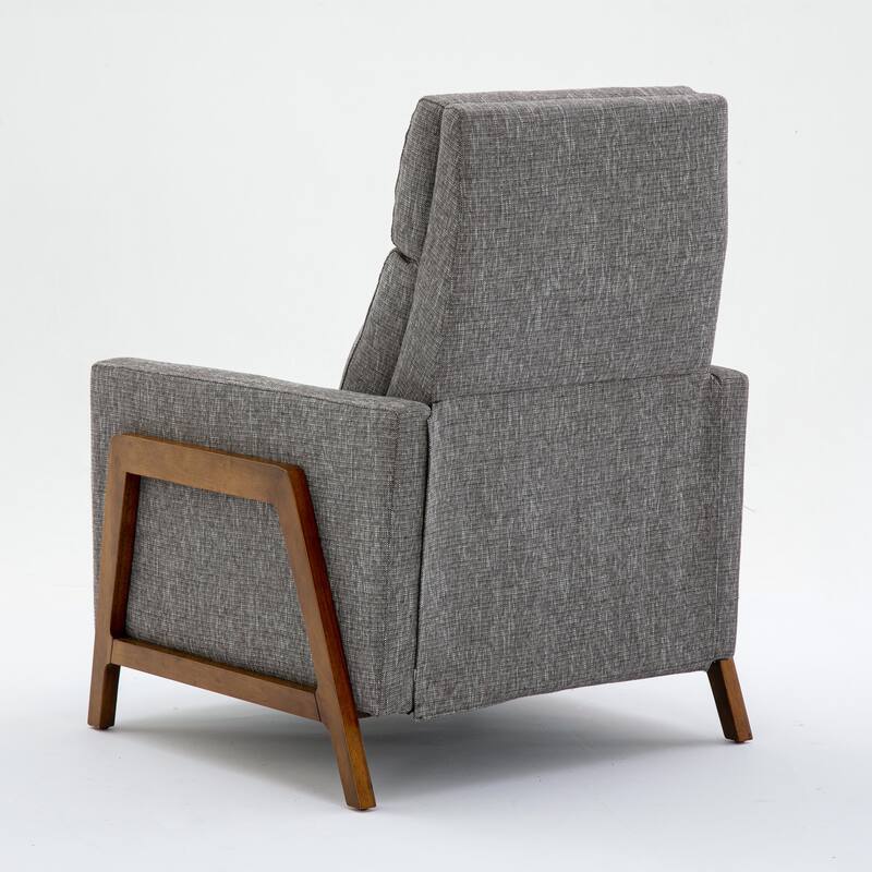 Modern Upholstered Recliner with Soft Thick Cushions, Solid Wood Frame