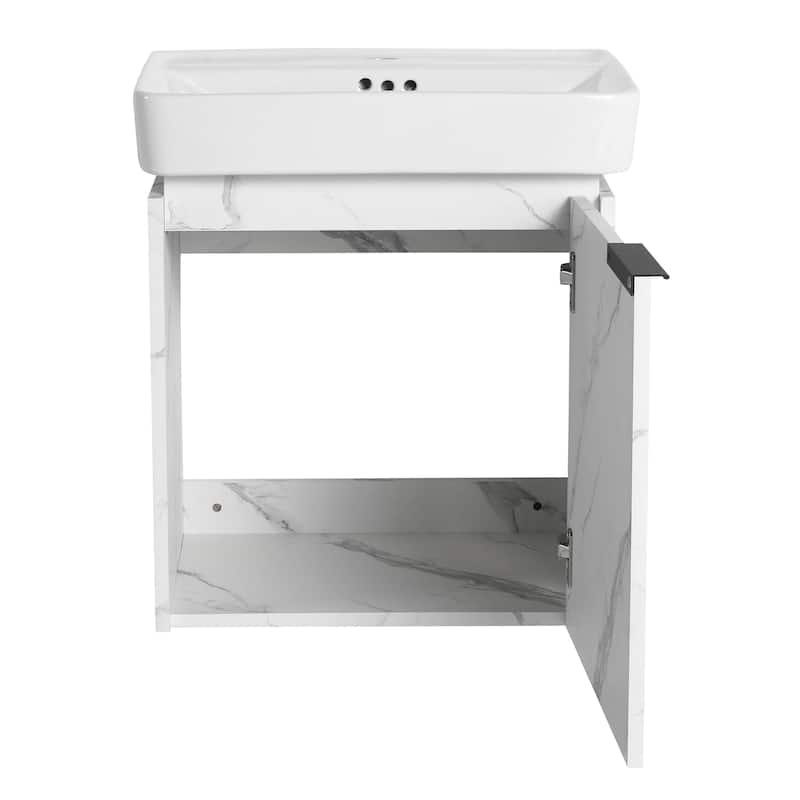 BNK 16"/20"/24"/30"/36" Single Sink Bathroom Vanity with Soft Close Door and Shelf