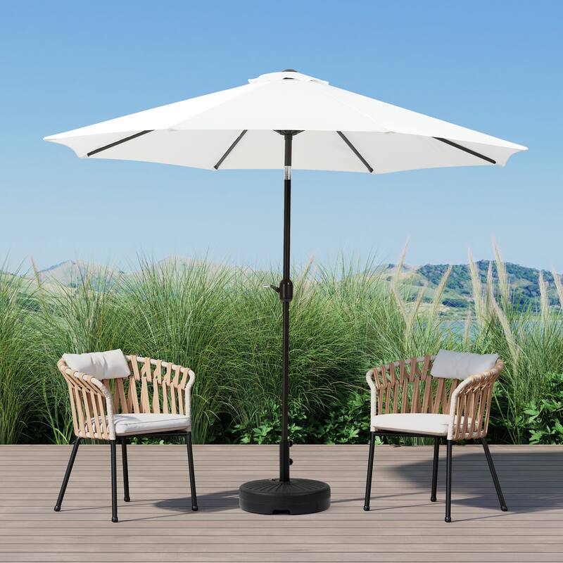 Holme 9-foot Steel Market Patio Umbrella with Tilt-and-Crank