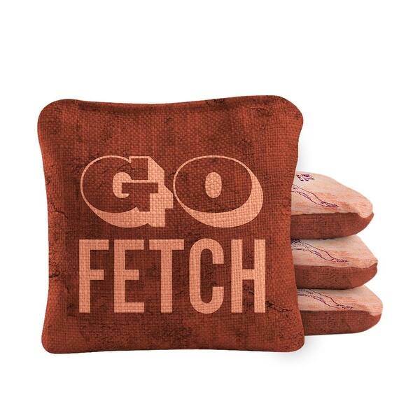 slide 2 of 4, Go Fetch Orange Dual Sided Cornhole Bags