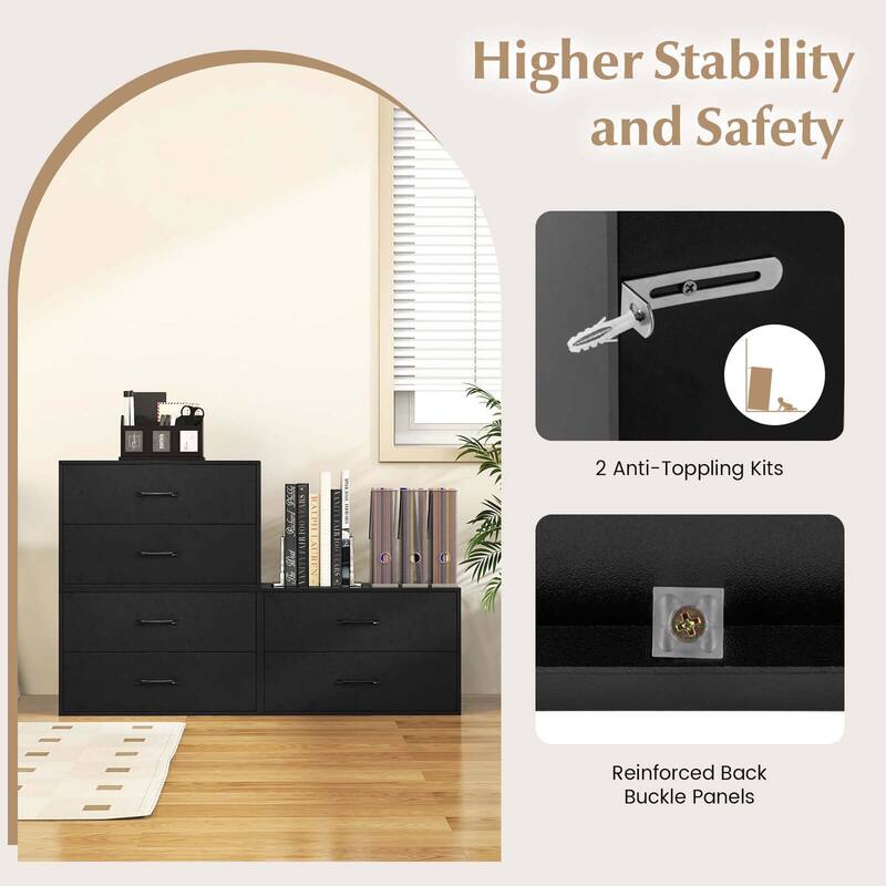 Costway 2-Drawer Dresser Stackable Horizontal Storage Organizer - See Details