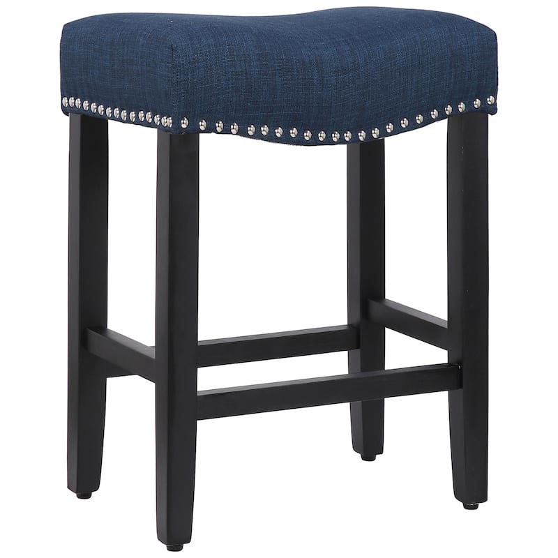 Jameson Upholstered Polyester Black 24 Inch Counter Stool