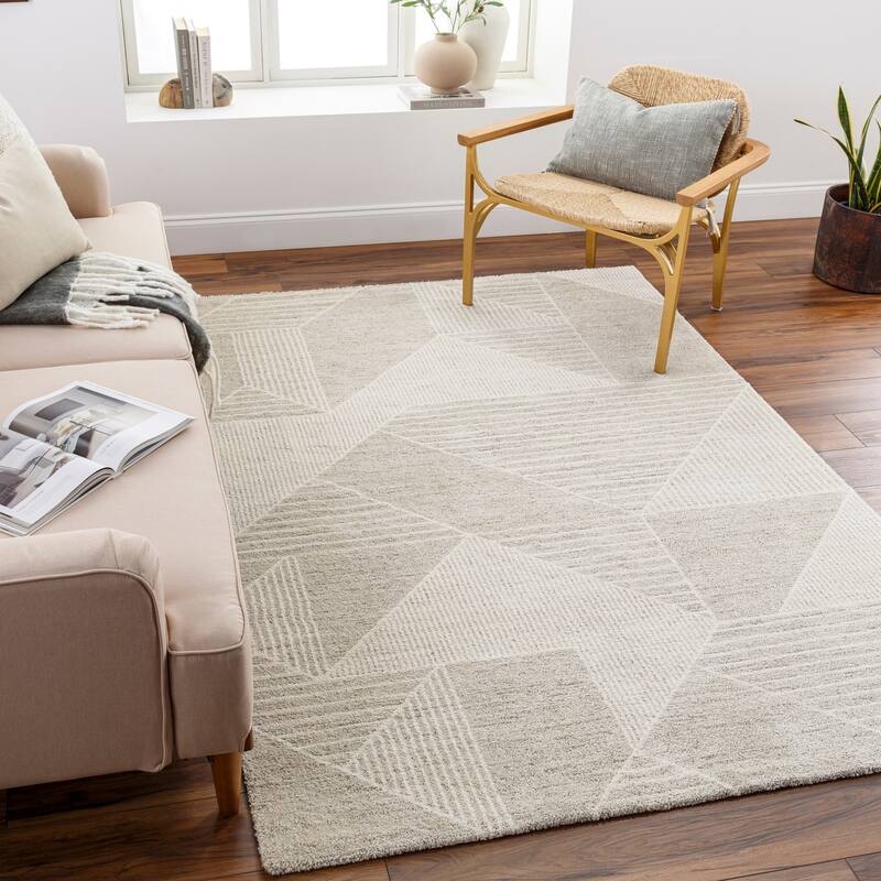 Kaylah Modern & Contemporary Area Rug - 5' 3" x 7' 3" - Gray/Taupe