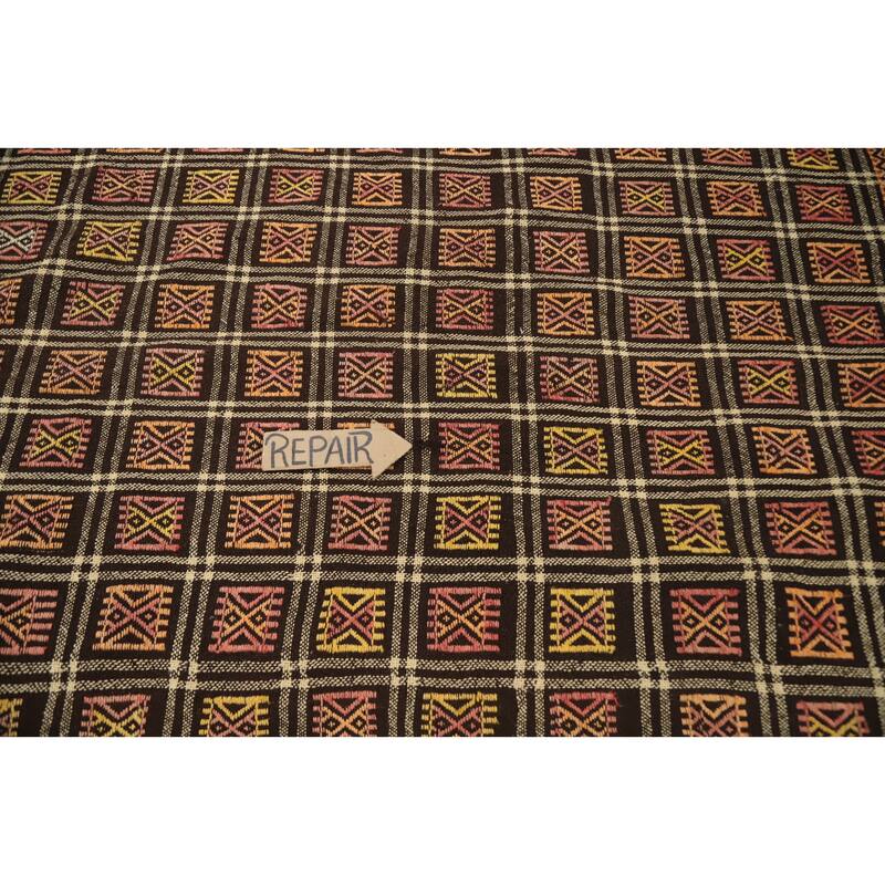 Hand Woven Oriental 100% Wool Carpet Southwestern Tribal Multi-Colored Kilim Runner Rug - 9' 1'' X 4' 2''