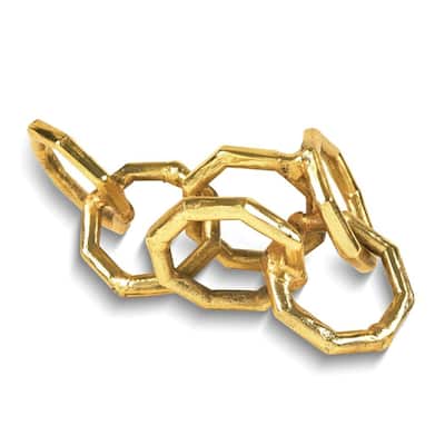 Curata Gold-Tone Metal Chain Decorative Sculpture