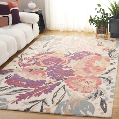 SAFAVIEH Handmade Jardin Siegrun Floral Wool Rug - 8' x 10'