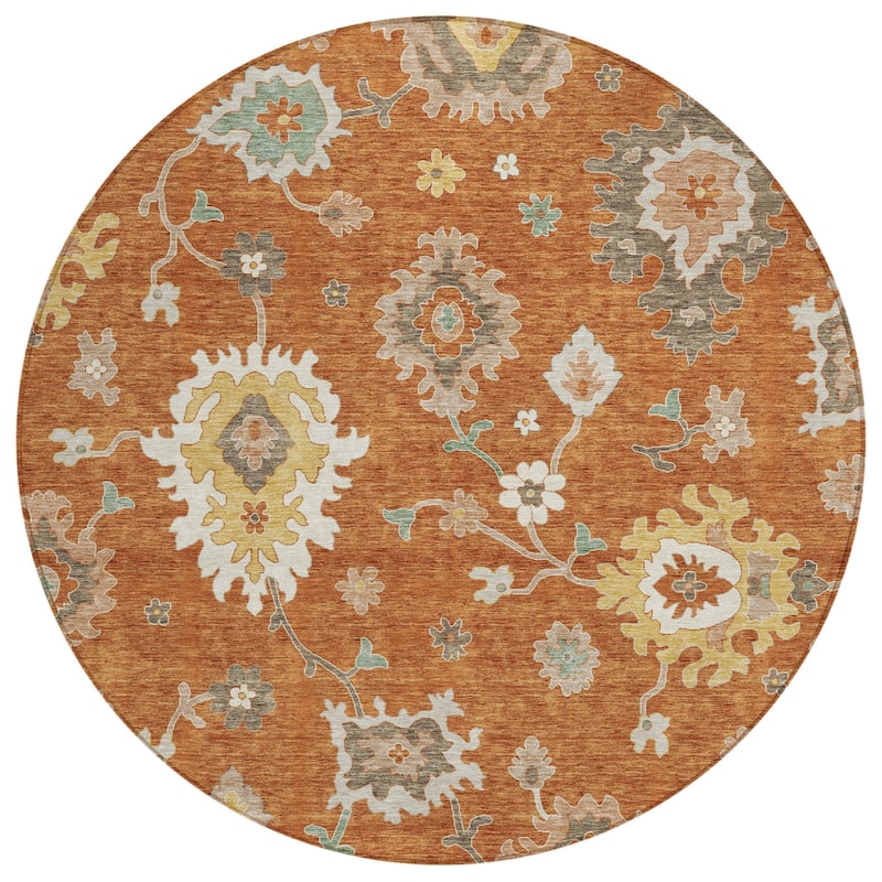 HomeRoots Floral Traditional Rectangle Outdoor Rug