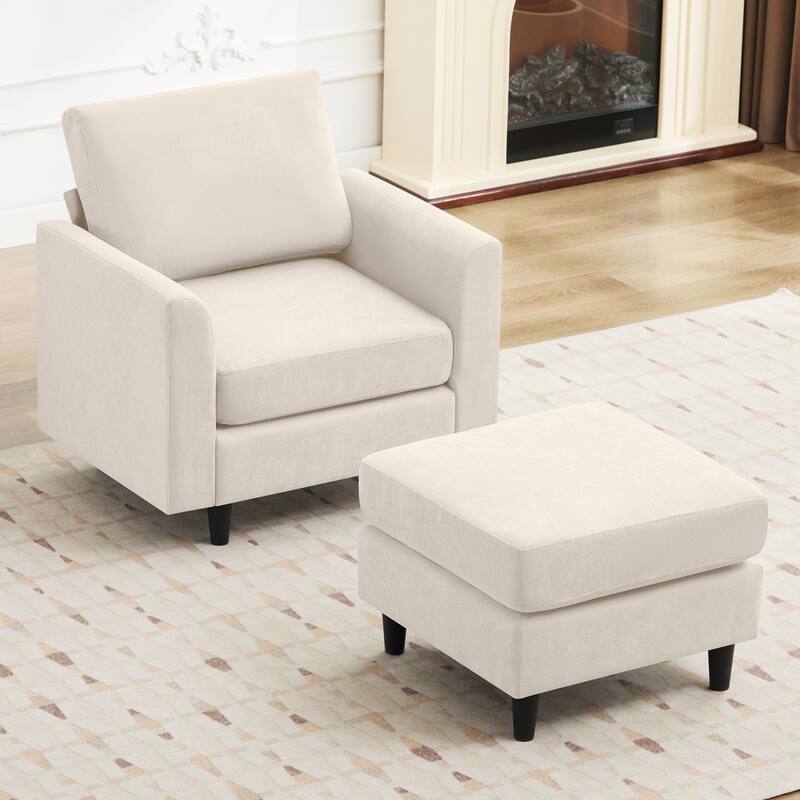 Snow Velvet Sectional Sofa