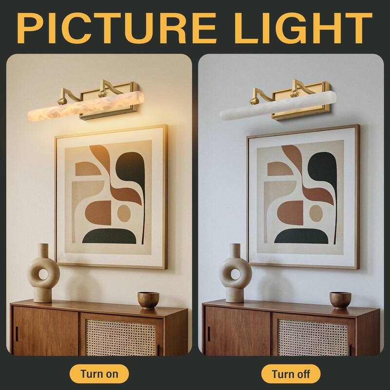 KAYLA 12/20-inch Marble Cylinder Vanity Light-Copper