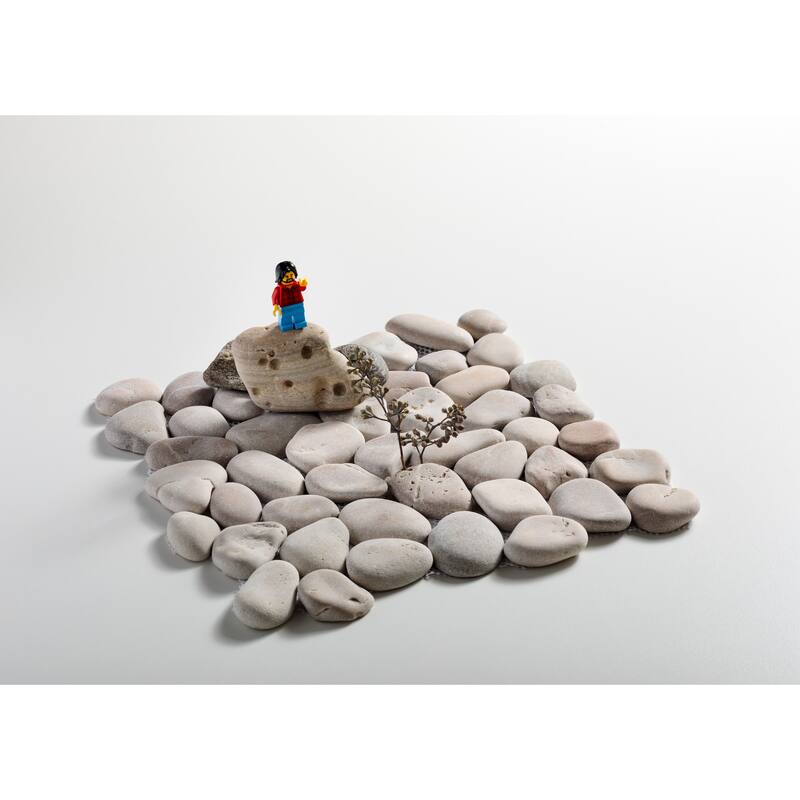 Classic Pebble 11 in. x 11 in. Mesh-Mounted Mosaic Wall and Floor Tile