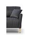preview thumbnail 7 of 17, JASIWAY Modern Upholstered Velvet 2-Seater Sofa with Metal Legs