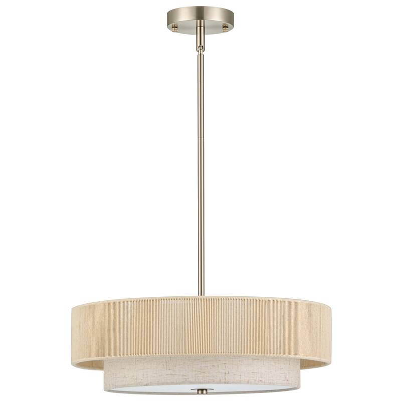 CO-Z 18 in 4-Light Dimmable Semi Flush Mount Fabric Ceiling Light Pendant - 18"