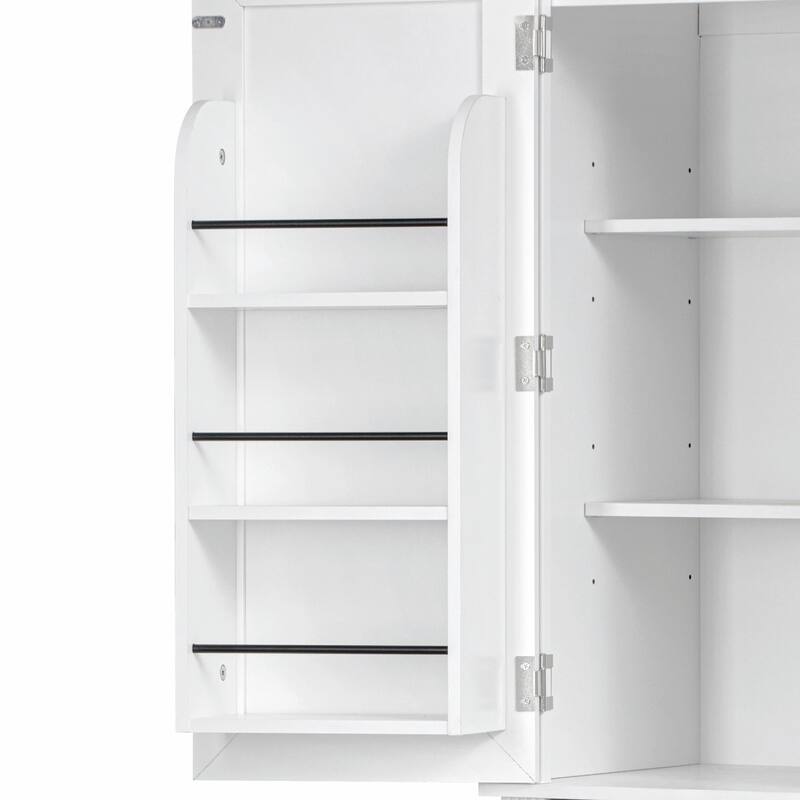 71" Tall Kitchen Pantry Cabinet with 3 Pull-Out Cabinet Organizers