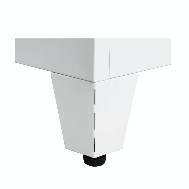 71" Tall Metal Wardrobe Cabinet with 2 Drawers, Hanging Rod, and 2 Doors, Wardrobe Closet with Shelf