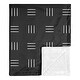 preview thumbnail 1 of 3, Black and White Boho Mudcloth Baby Receiving Security Swaddle Blanket Bohemian Woodland Tribal Southwest Geometric Hatch