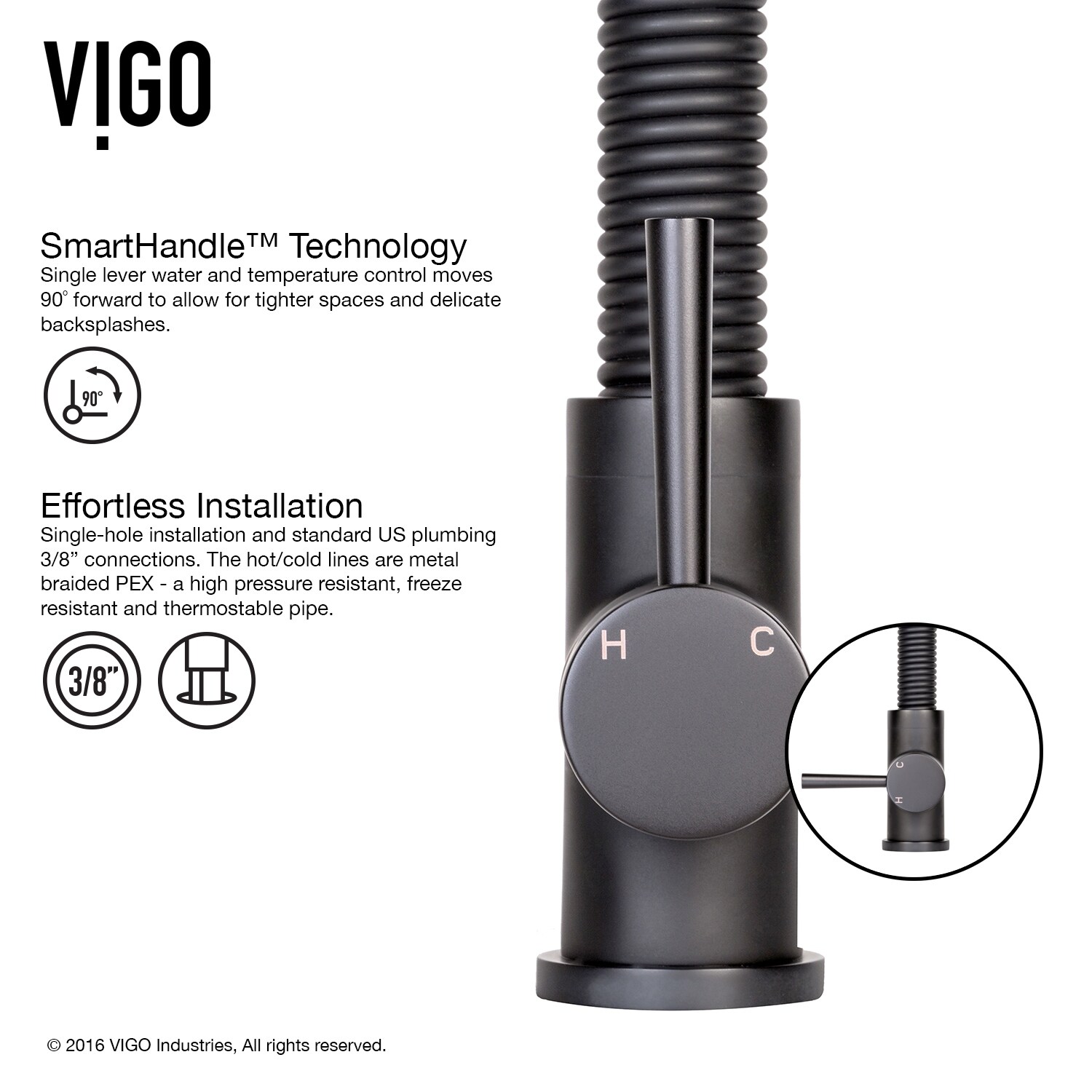 VIGO Edison Pull-Down Spray Kitchen Faucet - Overstock - 9753375