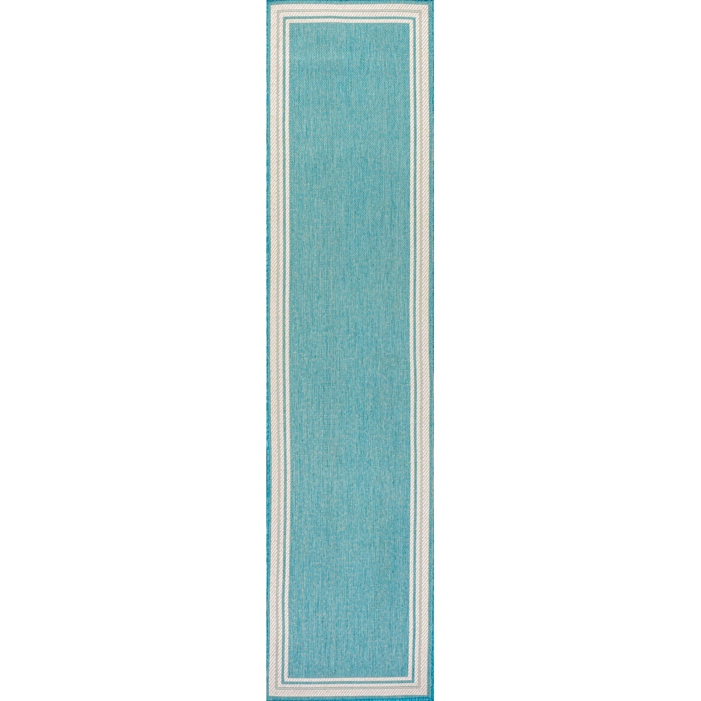 JONATHAN Y Haynes Modern Border Stripe Indoor/Outdoor Area Rug