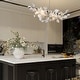 preview thumbnail 64 of 72, KAYLA 31.5" 6-Light Luxury Gold Chandelier, Modern Ceramic Leaf Branch