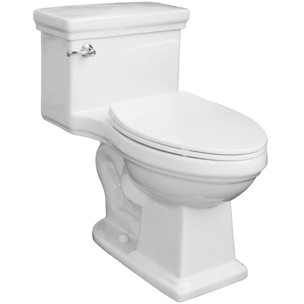Mirabelle MIRKW241N Key West 1.28 GPF One Piece Elongated ADA Height Toilet - Slow Close Seat Included - White