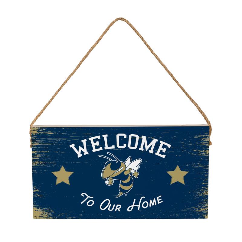 Georgia Tech Wooden Door Decor Wall Sign - Multi-Color
