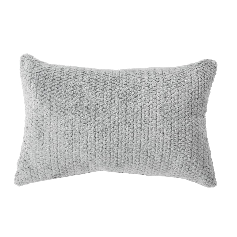 Sorra Home Velvet Shimmer Single Indoor Textured Knife Edge Lumbar Pillow