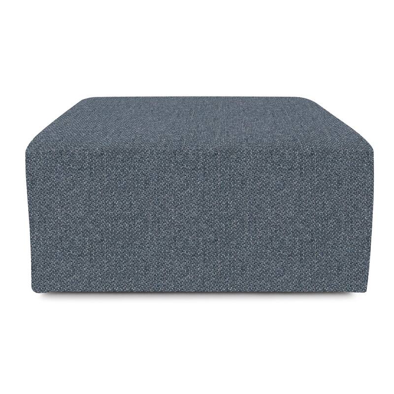 Allan Andrews Universal Square Ottoman with Cover, Panama Collection - Indigo