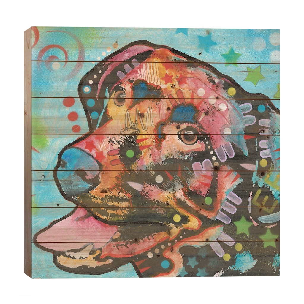 Labrador III Print On Wood by Dean Russo - Multi-Color
