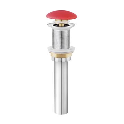 Ceramic Pop Up Drain W/O Overflow In Matte Red - 8.87" x 2.87" 2.75"