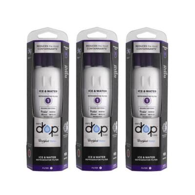 3pack W10295370A by Whirlpool Refrigerator Water Filter 1 EDR1RXD1