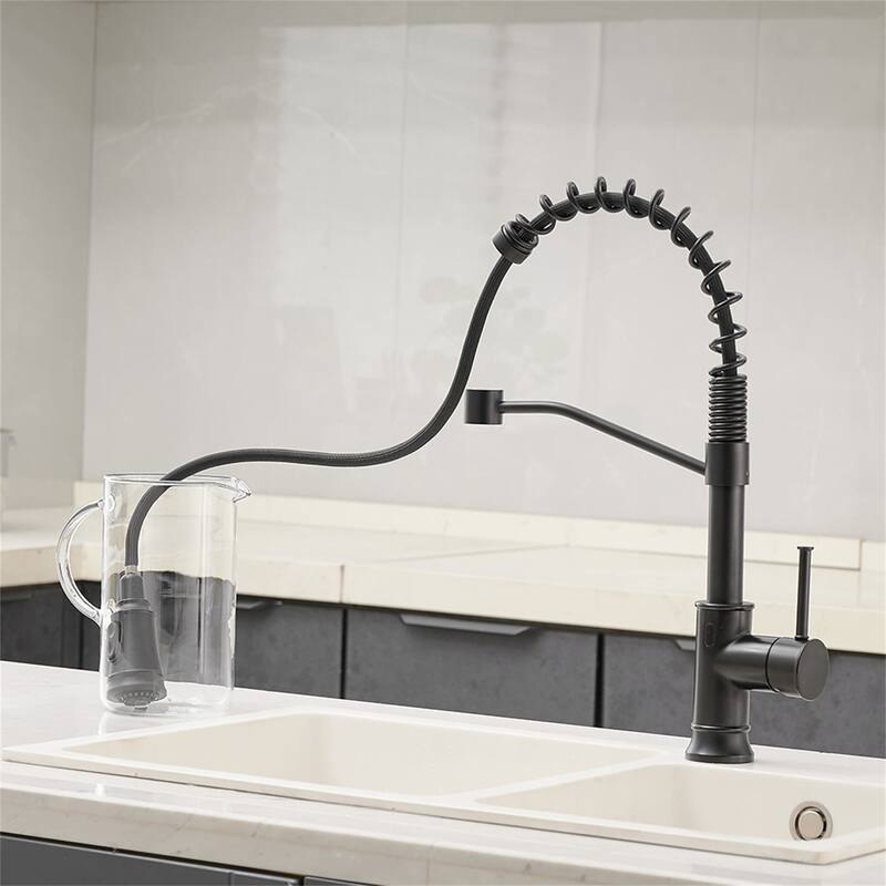 Touchless Kitchen Faucet With Pull Down Sprayer Commercial Single Handle Kitchen Sink Faucet 1 Hole Laundry Smart Hand-Free Taps