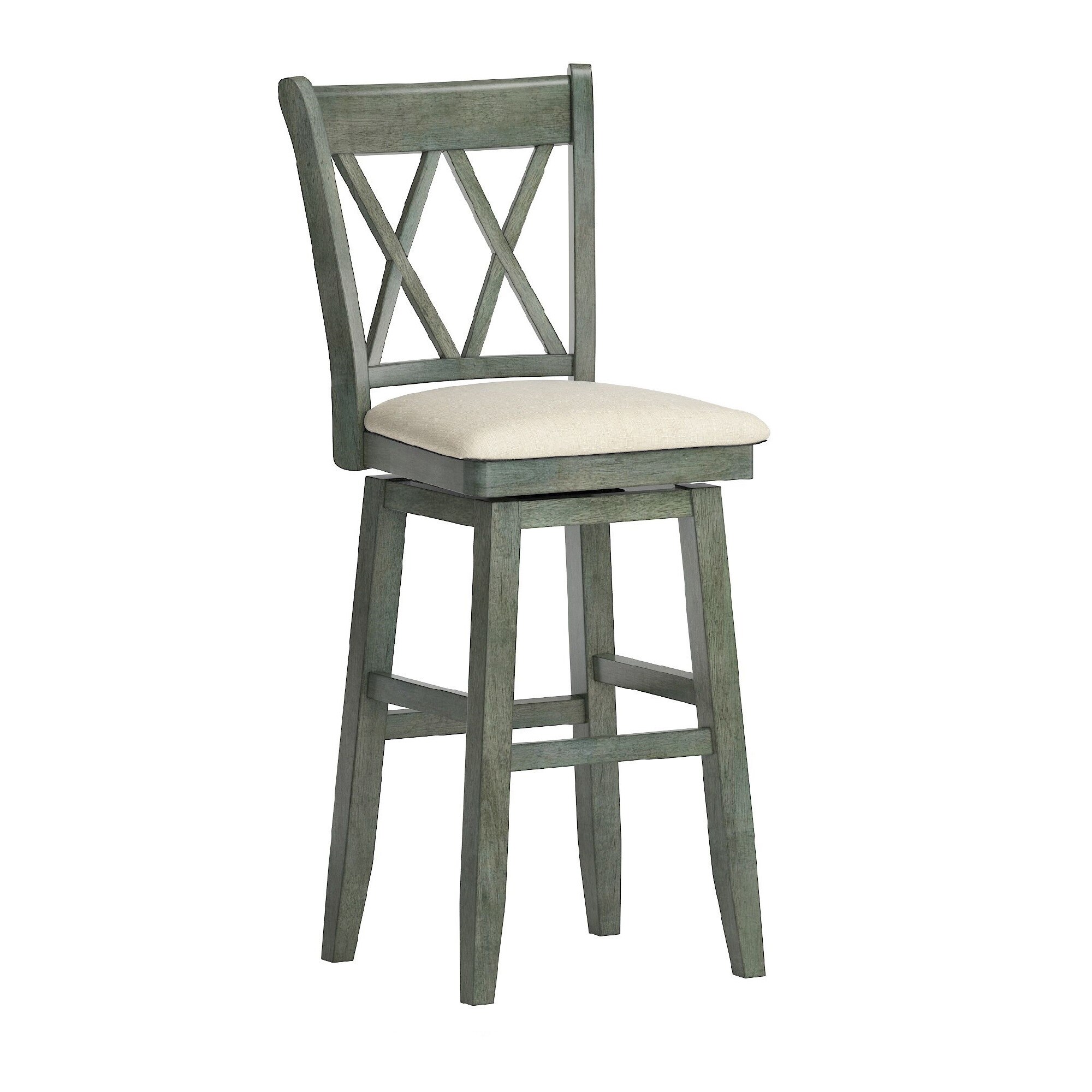 Eleanor Double X Back Wood Swivel Bar Stool By Inspire Q Classic On Sale Overstock 20457171