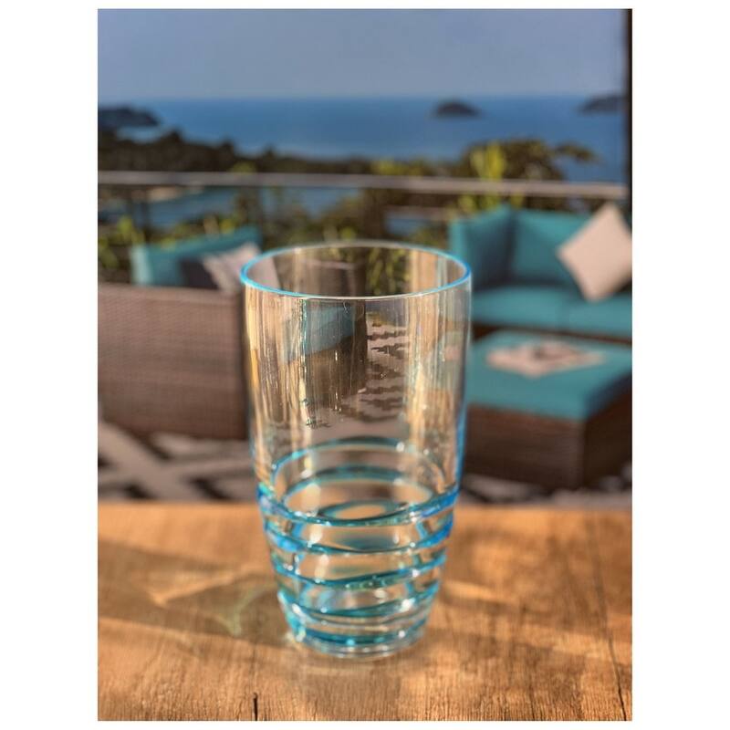 Swirl Acrylic Glasses Drinking Set of 4