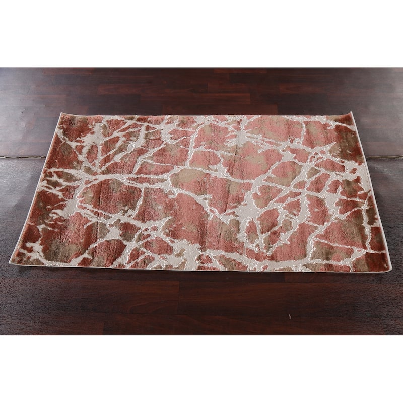 Abstract Transitional Turkish Oriental Rug Contemporary Carpet