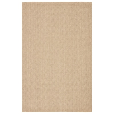 Cadwy Natural Solid Beige Area Rug