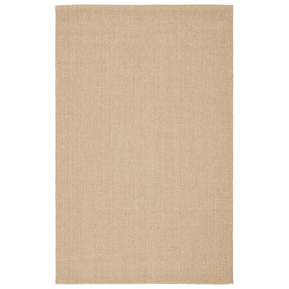 Cadwy Natural Solid Beige Area Rug
