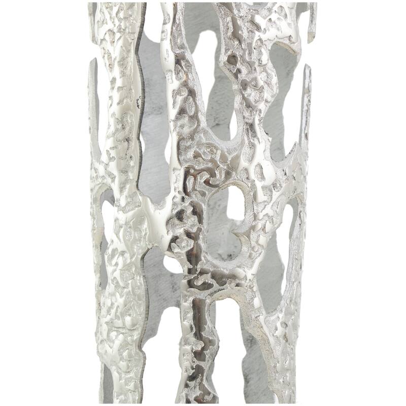 Gold, Silver or Black Aluminum Metal Drip Vase with Melting Designed Body