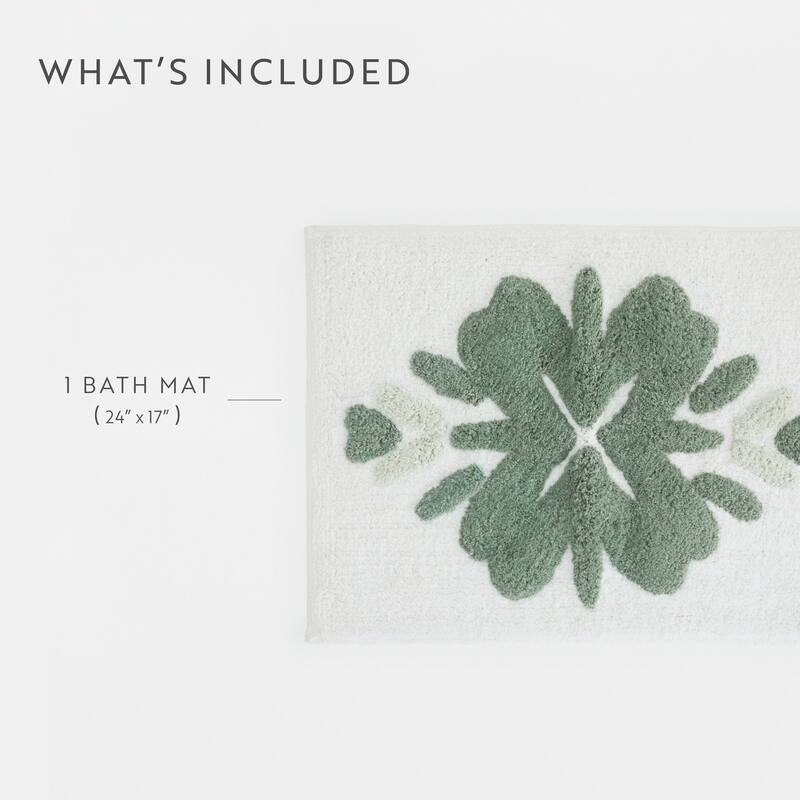 Becky Cameron 100% Cotton Floral Patterned Bath Mat