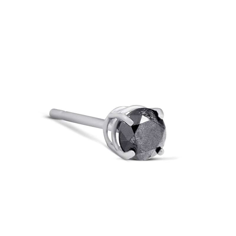 Bliss Diamond 1/4 Ct Black Diamond Single Stud White Gold