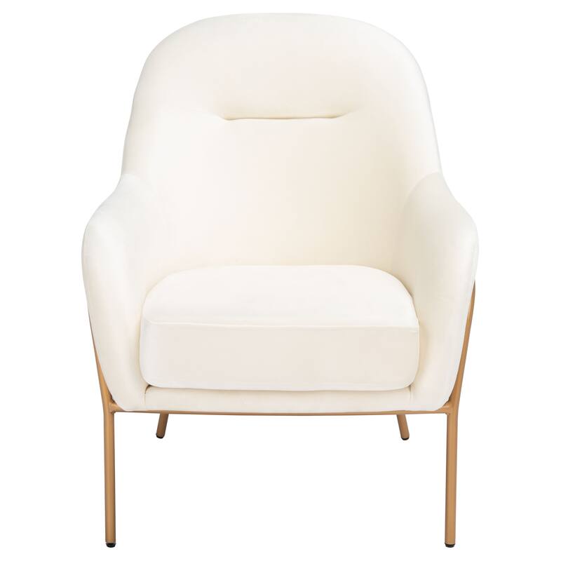 SAFAVIEH Eleazer Glam Velvet Accent Chair - 26.3" W x 31.8" L x 34" H