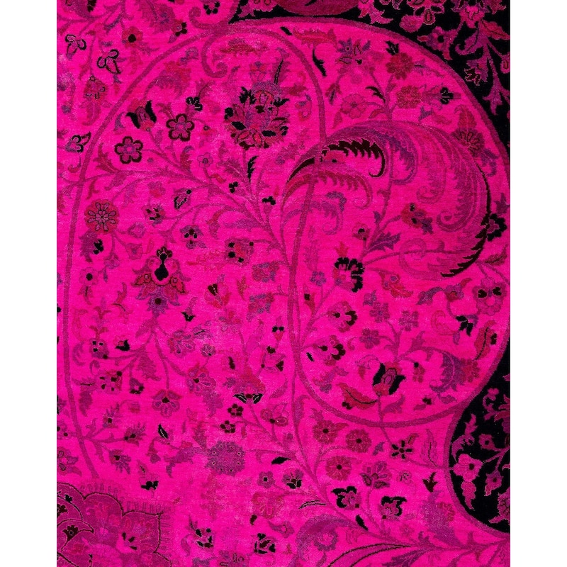 Overdyed, One-of-a-Kind Hand-Knotted Area Rug - Pink - 12' 5" x 17' 8"