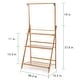 preview thumbnail 5 of 15, 3 Tier Bamboo Hanging Plant Stand Ladder Flower Rack Hanging Baskets