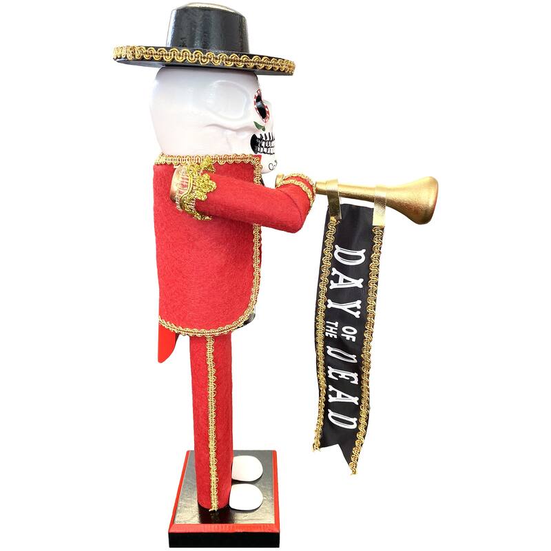 14" Day of the Dead Bugler Nutcracker