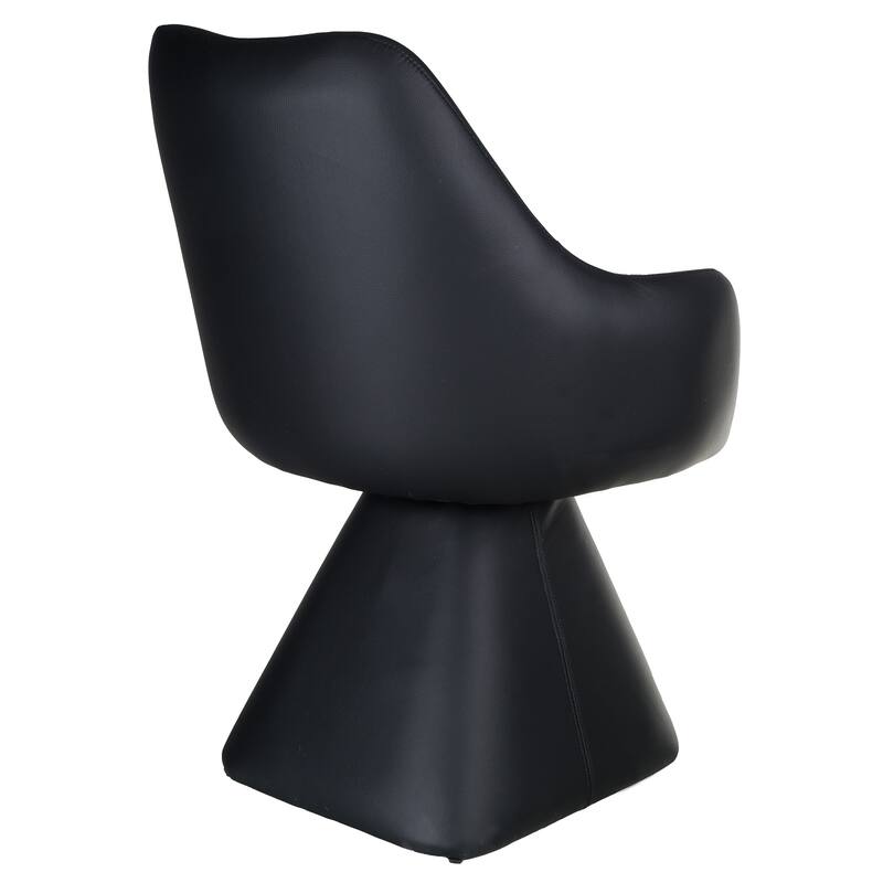 Contemporary Faux Leather Dining/Accent Chair with Swivel
