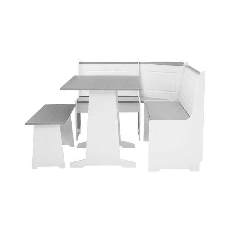 Linon Middlecreek Farmhouse Breakfast Nook Dining Set