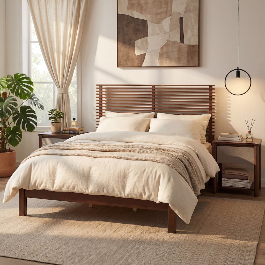 Christopher Knight Home - Arden Modern Wooden Bed Frame with Headboard