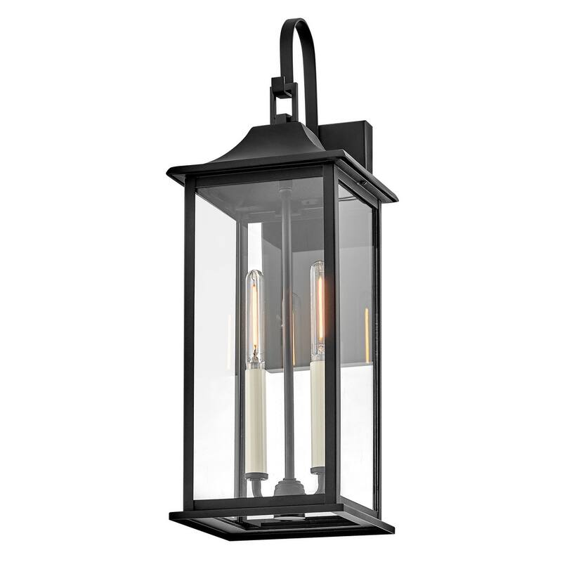 Lark 81594 Nolan 2 Light 22" Tall Outdoor Wall Sconce with Clear Glass