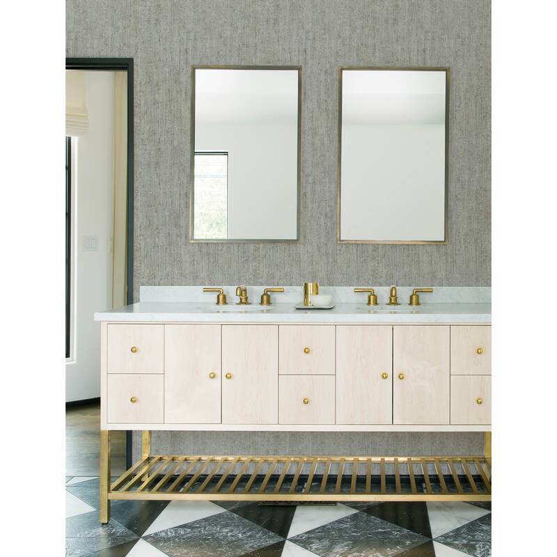 Chesapeake Ramona Grey Distressed Texture Wallpaper