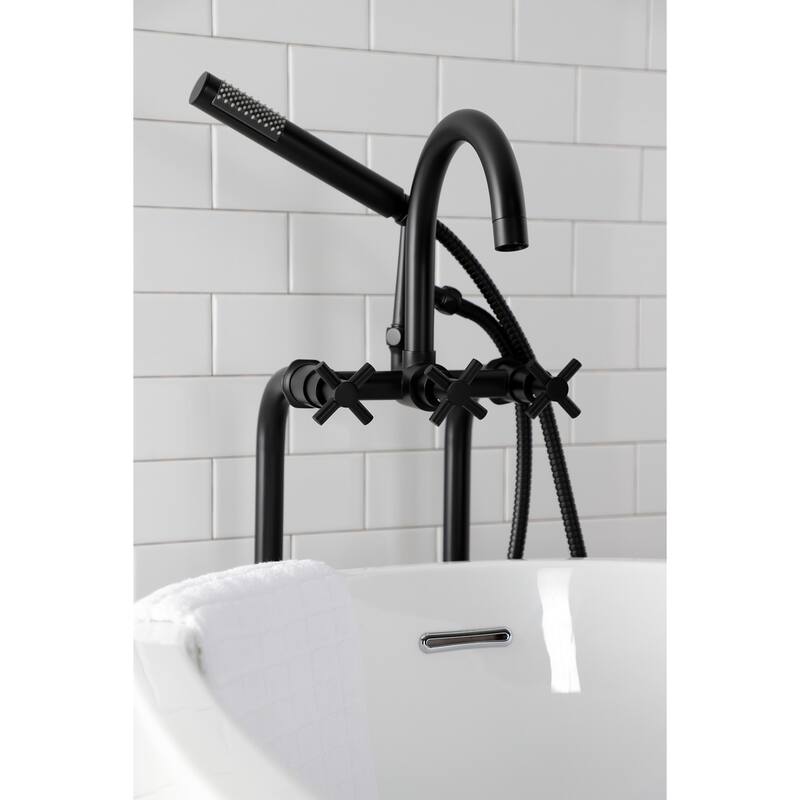 Kingston Brass Concord Freestanding Tub Faucet with Supply Line